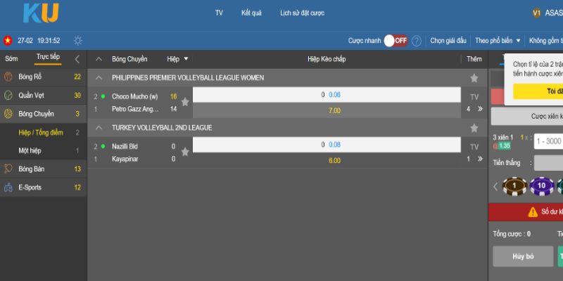 Cá cược bóng chuyền Kubet là gì?